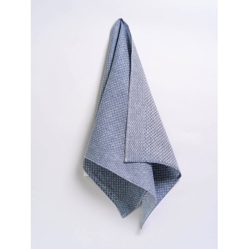 Vieböck - Leinen Tea towel RAUTE color 12 old blue | 100% linen | 50/70 cm | Product information