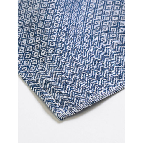 Vieböck - Leinen Tea towel RAUTE color 12 old blue | 100% linen | 50/70 cm | Product information