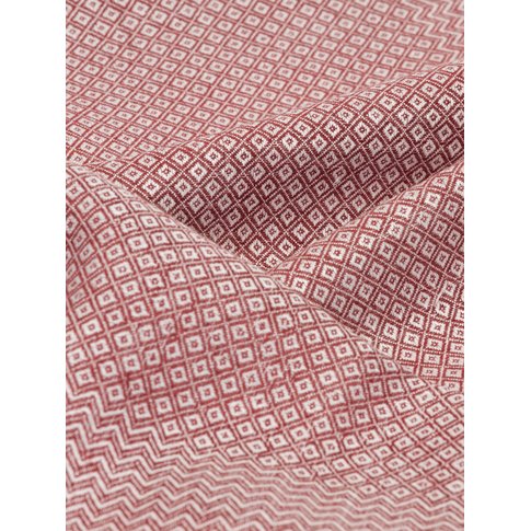 Vieböck - Leinen Geschirrtuch RAUTE Fb. 34 rot | 100 % Leinen | 50/70cm | Produktinformation