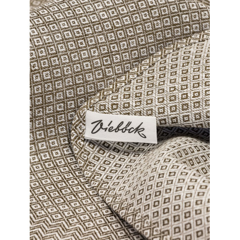 Vieböck - Leinen Geschirrtuch RAUTE Fb. 88 olive | 100 % Leinen | 50/70cm | Produktinformation