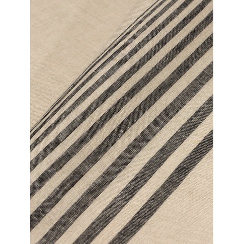 Vieböck - Leinen Glass cloth STRIPES Col. 99 natural/black | 100% linen | 50/70cm | Product information
