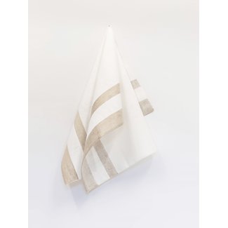Vieböck - Leinen Glass cloth BLOCK STRIPES | 100% linen | 50/70cm