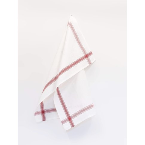 Vieböck - Leinen Glass cloth 601 | BORDE color 30 red | 100% linen | 65/65cm | Product information
