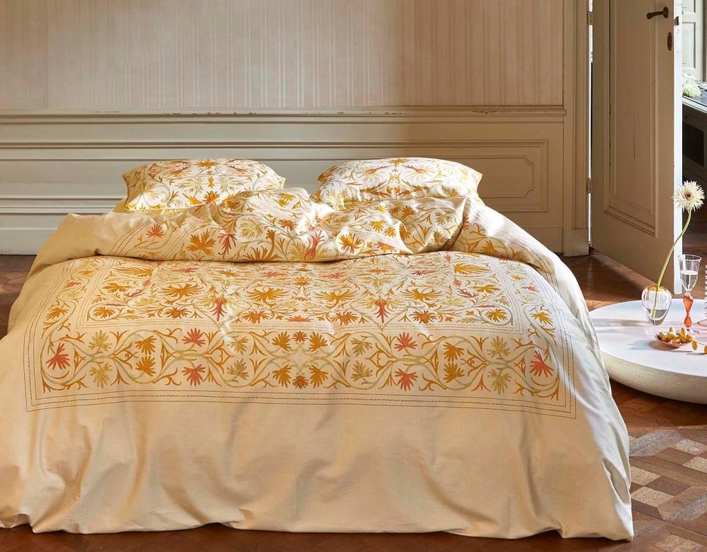 bed linen VICIA yellow | 100% cotton satin