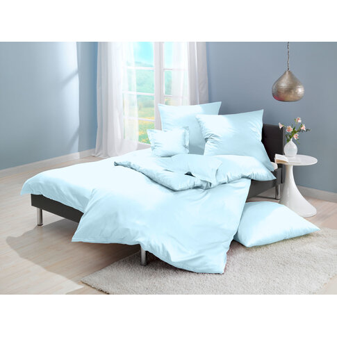 Lorena Bettwäsche & Kissenbezüge Satin bed linen or pillowcases | Solid color 10 light blue | Product information