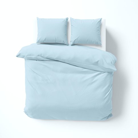 Lorena Bettwäsche & Kissenbezüge Satin bed linen | Solid color 10 light blue | 100% cotton