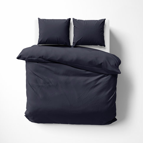 Lorena Bettwäsche & Kissenbezüge Satin sheets or pillowcases | Uni color 17 midnight blue | product information