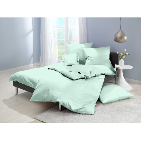 Lorena Bettwäsche & Kissenbezüge Satin bed linen or pillowcases | Uni color 25 ice green | Product information