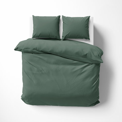 Lorena Bettwäsche & Kissenbezüge Satin bed linen | Solid color 26 forest | 100% cotton