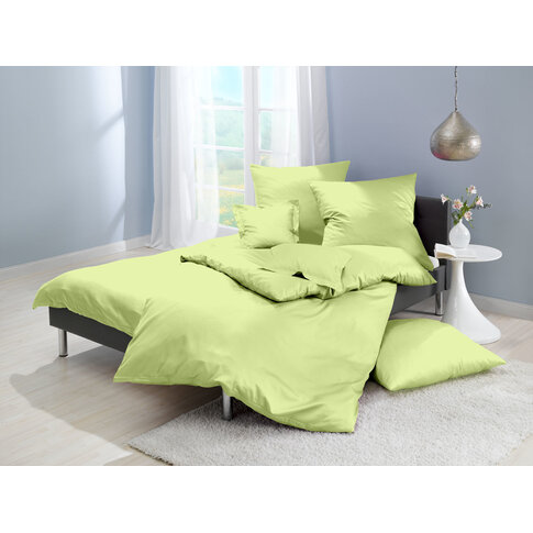 Lorena Bettwäsche & Kissenbezüge  Satin bed linen or pillowcases | Plain color 33 lime | Product information