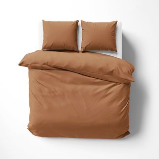 Lorena Bettwäsche & Kissenbezüge Satin bed linen | Solid color 593 nougat | 100% cotton