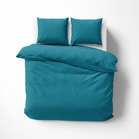 Lorena Bettwäsche & Kissenbezüge Satin bed linen | Solid color 253 ocean | 100% cotton