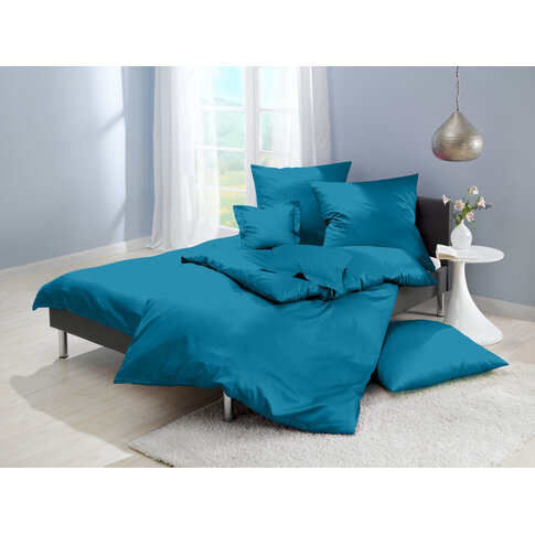 Lorena Bettwäsche & Kissenbezüge Satin bed linen or pillowcases | Solid color 253 ocean | Product information