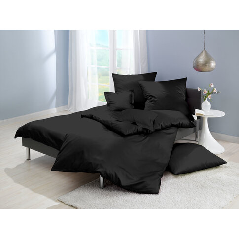 Lorena Bettwäsche & Kissenbezüge Satin bed linen or pillowcases | Uni color 89 black | Product information