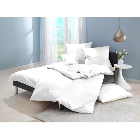 Lorena Bettwäsche & Kissenbezüge Satin bed linen or pillowcases | Plain color 80 white | Product information