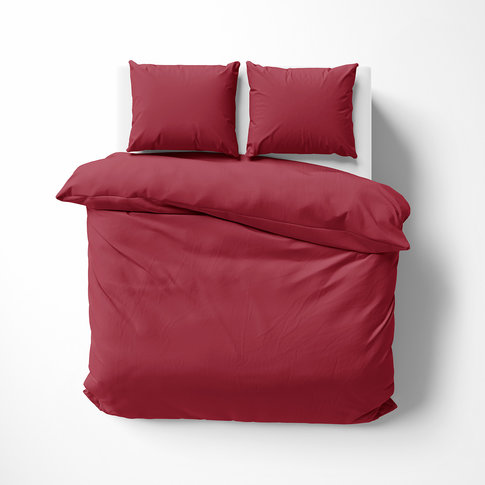 Lorena Bettwäsche & Kissenbezüge Satin bed linen | Solid color 67 burgundy | 100% cotton