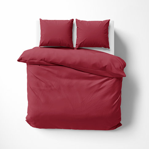 Lorena Bettwäsche & Kissenbezüge Satin sheets or pillowcases | Uni color 67 burgundy | product information