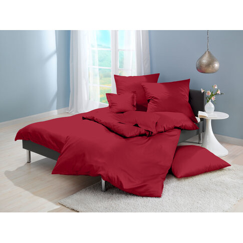 Lorena Bettwäsche & Kissenbezüge Satin bed linen | Plain color 67 burgundy