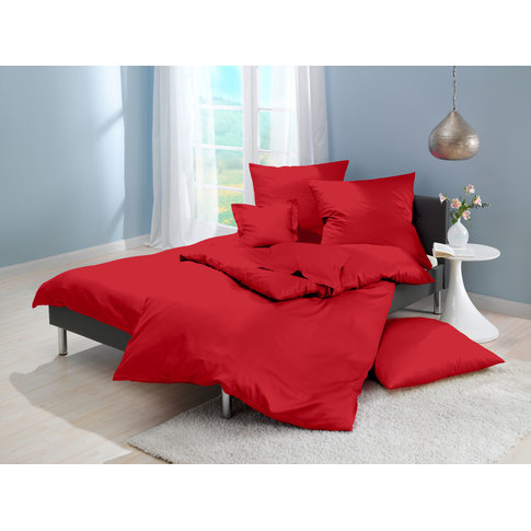 Lorena Bettwäsche & Kissenbezüge Satin bed linen or pillowcases | Solid color 64 red | Product information