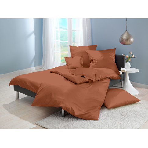 Lorena Bettwäsche & Kissenbezüge Satin-Bettwäsche oder Kissenbezüge | Uni Fb. 54 cotta | Produktinformation