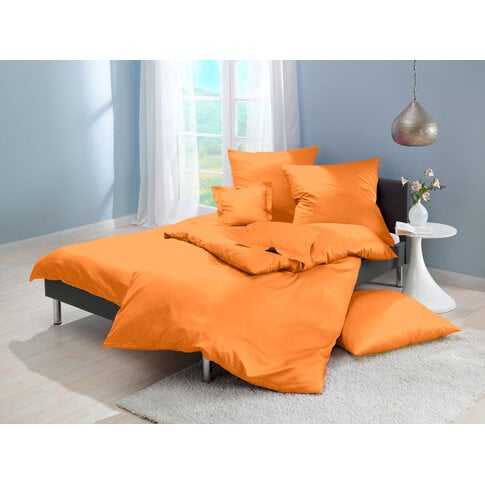 Lorena Bettwäsche & Kissenbezüge Satin bed linen or pillowcases | Plain color 52 mandarin | Product information