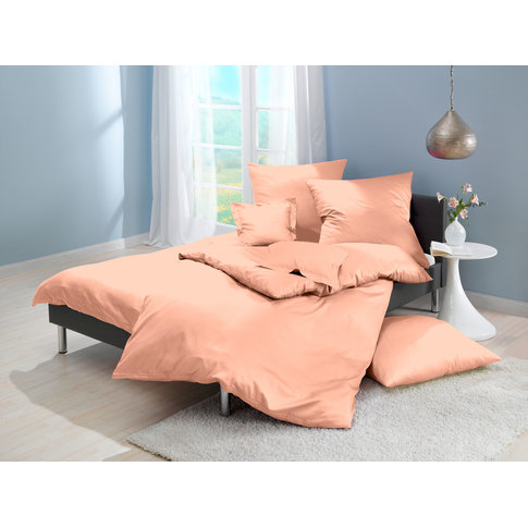 Lorena Bettwäsche & Kissenbezüge Satin bed linen or pillowcases | Plain color 50 apricot | Product information