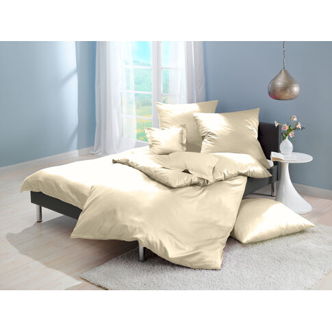 Lorena Bettwäsche & Kissenbezüge Satin bed linen or pillowcases | Uni color 47 beige | Product information