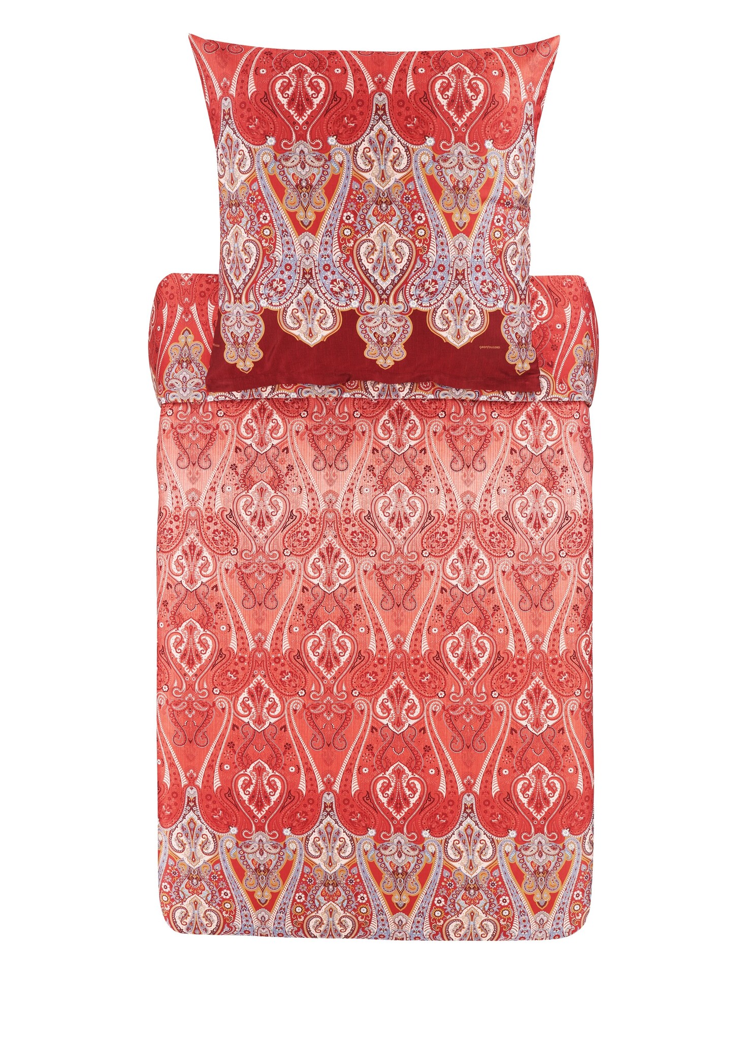 Colcha Bassetti 265x255 Cm - 100% Algodón, 57 Hilos/cm², Hipoalergénica, Color Rojo