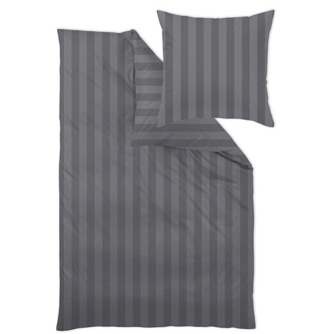 Curt Bauer Bed linen + pillowcases COMO col. 1067 steel grey | ..different sizes!