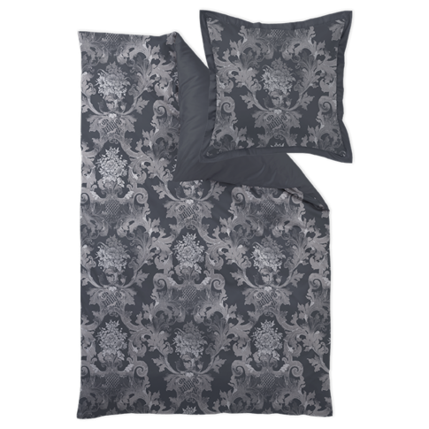 Curt Bauer Bettwäsche  LOUIS XIV col. 1146 schattengrau  |135/200, 40/80 cm