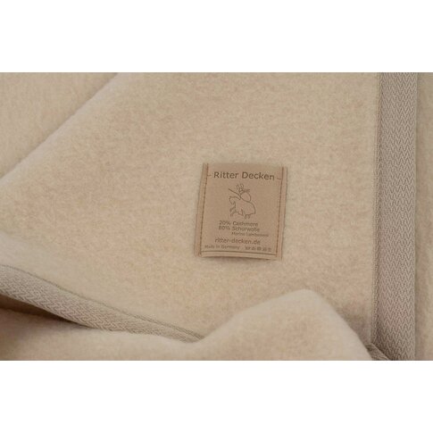 Ritter Wohndecke KALIF | 80% Schurwolle, 20% Kaschmir | creme
