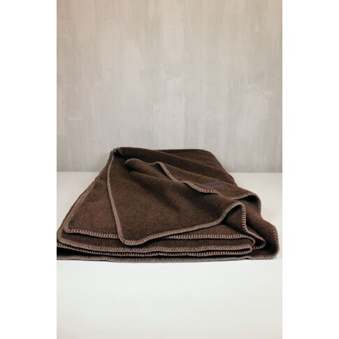 Ritter YAK blanket | 100% Yak wool Himalaya | Decorative stitch slightly lighter