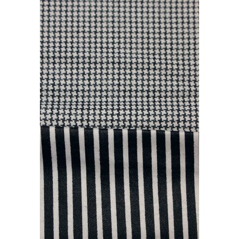 Doris Meyer  Doris Meyer | Interlock jersey | Striped houndstooth | black and white