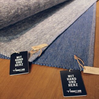 Tisca Handwebteppich | Olbia/Orlando UNI | 60% Schurwolle, 40% Jute