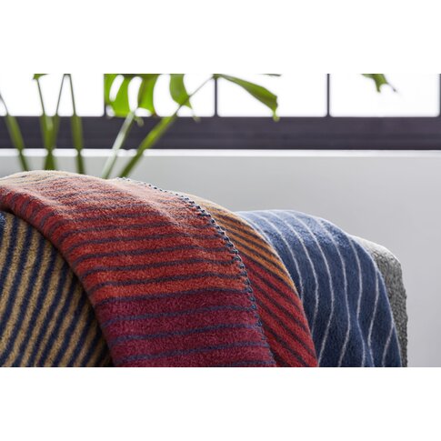 Ibena Bugatti Striped Blanket | 150/200 cm | Cuddly soft!