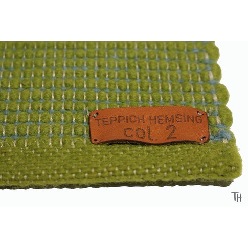 Modern natural rug | SCAURI col 2 green ... also in custom sizes!