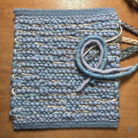 Modern natural rug | ROSALIE col 4 azur ... also in custom sizes!