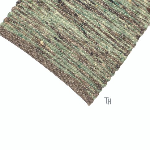 Tisca Modern natural rug | LUNA col 12 brown-green | 60% virgin wool, 40% jute