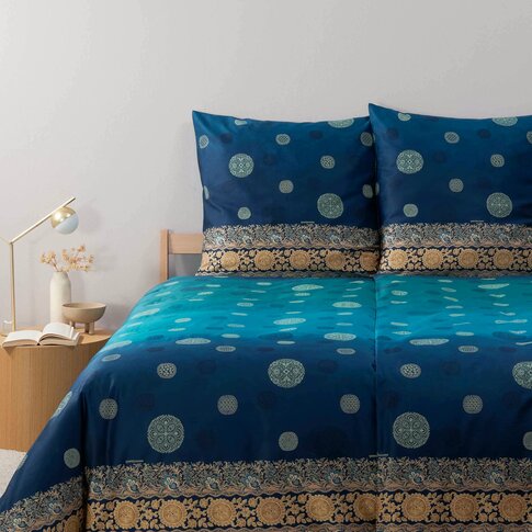 Bassetti   Bed linen + pillowcases | PALLAVICINO B1 petrol-blue