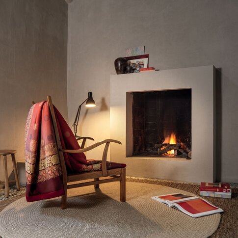 Bassetti  Plaid | PALLAVICINO R1 Rot | Außenmaterial: 100% Baumwolle, Füllung: 100%  Polyester