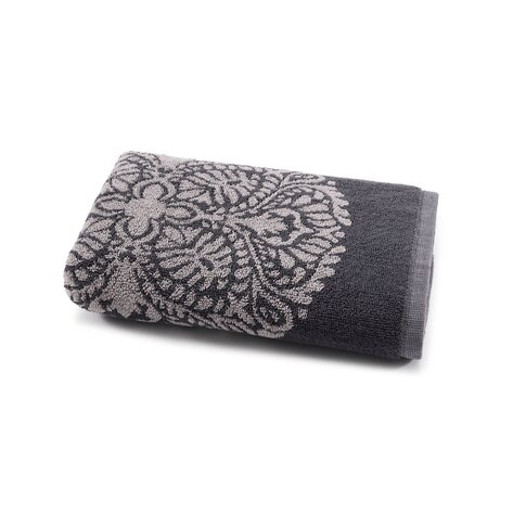 Bassetti  Terry towels for the bathroom | PALLAVICINO G1 anthracite | 50 x 100 cm