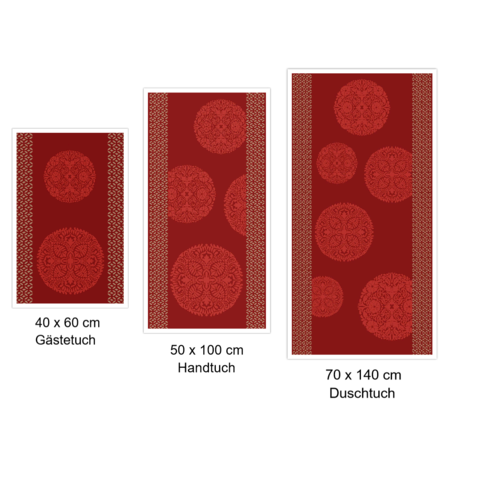 Bassetti  Terry cloth towels for the bathroom | PALLAVICINO R1 red