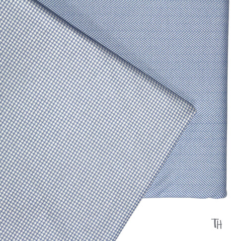 Doris Meyer  Doris Meyer | Interlock jersey | Rooster-knee herringbone | blue-white