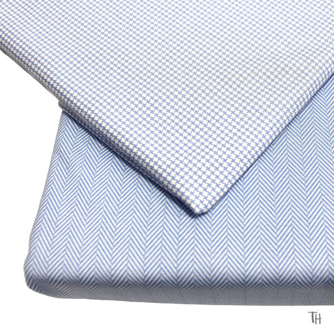 Doris Meyer  Doris Meyer | Interlock jersey | Rooster-knee herringbone | blue-white