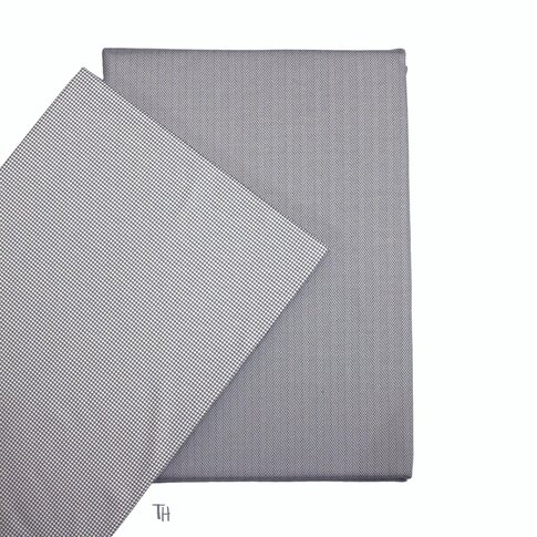 Doris Meyer  Doris Meyer | Interlock-Jersey | HAHNENTRITT-FISCHGRÄTE | greige-weiss