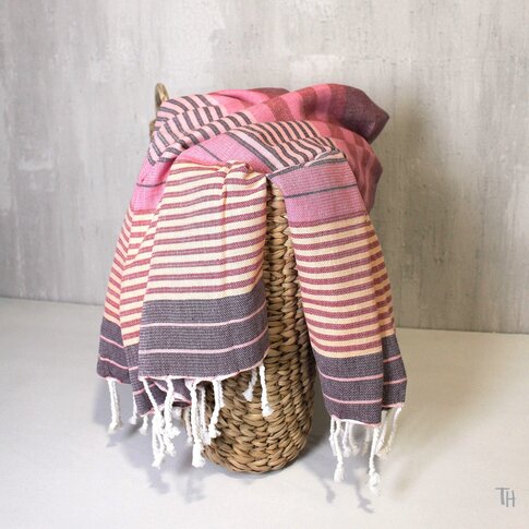 Hamam towel BIO-SUD | Wine | approx. 100/200 cm | 100% organic cotton