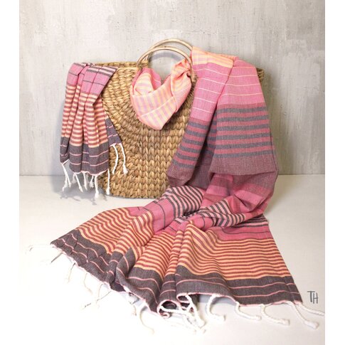 Hamam towel BIO-SUD | Wine | approx. 100/200 cm | 100% organic cotton