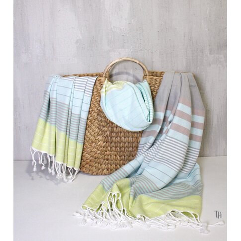 Hamamtuch BIO-SUD | Sunny Lime | ca. 100/200 cm | 100%  Bio-Baumwolle