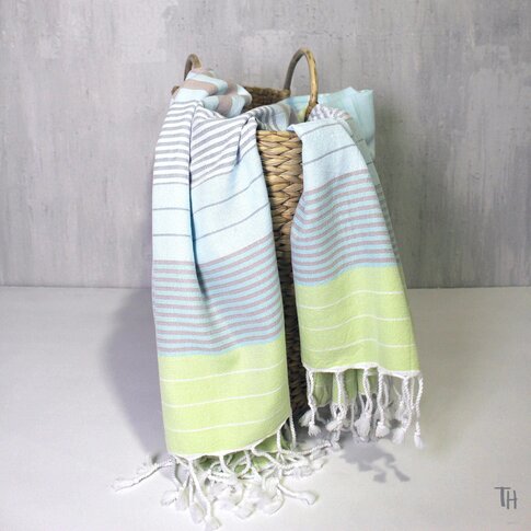 Hamam towel BIO-SUD | Sunny Lime | approx. 100/200 cm | 100% organic cotton