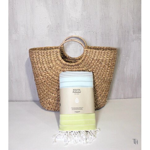 Hamamtuch BIO-SUD | Sunny Lime | ca. 100/200 cm | 100%  Bio-Baumwolle